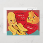 バ風変わりナおもしろいナナシ魅力的なピールバレンタイン シーズンポストカード (正面/裏面)