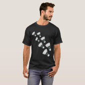 バ飛んでいるドミントンシャトル Tシャツ (正面フル)