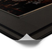 バ飛んでいるードウフェイクィンドウ錯覚24x24黒 ポスター (角)