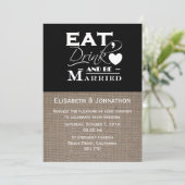バ食べラップドリンク及びベ結婚した結婚式招待状 招待状 (スタンド正面)