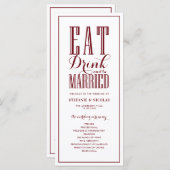 バ食べルグンディ・ドリンクとベ結婚したー結婚ズ プログラム (正面/裏面)