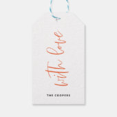 バ魅力的ンタインのハート ギフトタグ (裏面)