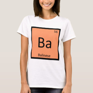 バ - バリネーゼ 猫 化学元素周期表 Tシャツ