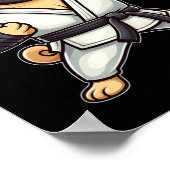パおもしろいグドー空手武術芸術 ポスター (角)
