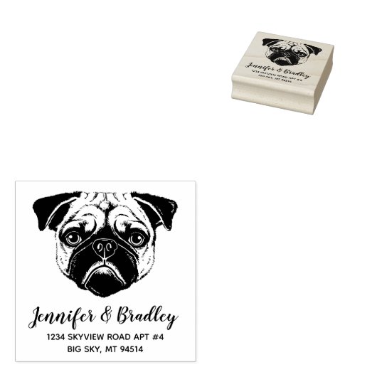 パおもしろいグ顔名前をカスタムする差出人住所 ラバースタンプ (押印)