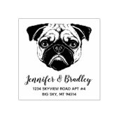 パおもしろいグ顔名前をカスタムする差出人住所 ラバースタンプ (インプリント)