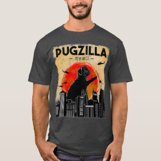 パおもしろいグ、プジラ、おもしろい犬パグ Tシャツ
