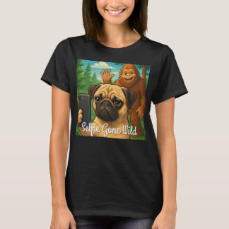 パおもしろいグBigfootシャツ – Selfie Gone Wild Tシャツ