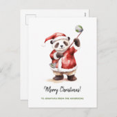 パおもしろいダ遊のゴルフクリスマス シーズンポストカード (正面/裏面)