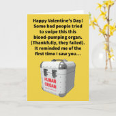 パおもしろいンが私のハートバレンタインデーを盗んだ カード (黄色い花)