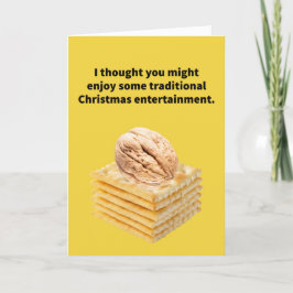 パおもしろいンくるみ割り（サラダのナット）クリスマス カード