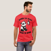 パおもしろいン生まれダが強制労働を中止する Tシャツ (正面フル)