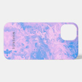 パかわいらしステルが絵を描パーソナライズされた iPhoneケース (裏面横)