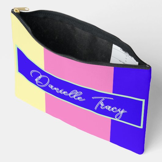 パかわいらしステルパーソナライズされたアクセサリーポーチ アクセサリーポーチ (見開き)