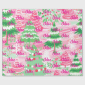 パかわいらしステルパーソナライズされた ラッピングペーパー (フラット)