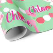 パかわいらしステルパーソナライズされた ラッピングペーパー (ロールコーナー)