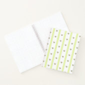 パかわいらしステルモダンハートとストライプグリーン ノートブック (内部)