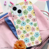 パかわいらしステル花柄ピンク色ガーリー黄色 Case-Mate iPhoneケース