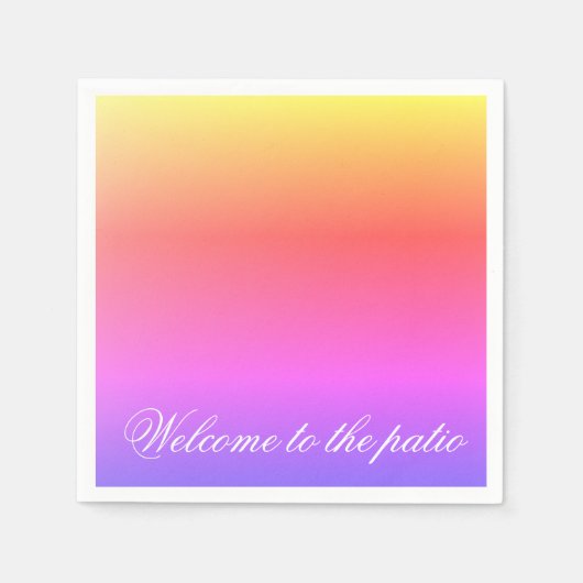 パかわいらしス鮮やかテル スタンダードカクテルナプキン (正面)