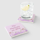 パかわいらしープ結婚ルフローラ ストーンコースター (横)