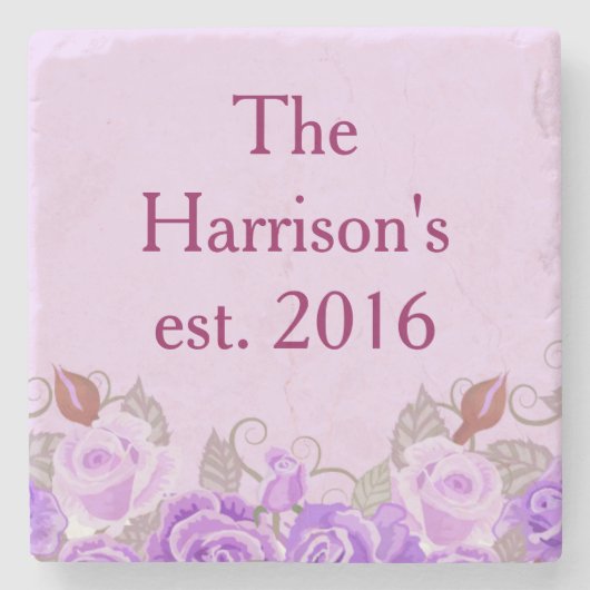 パかわいらしープ結婚ルフローラ ストーンコースター (正面)