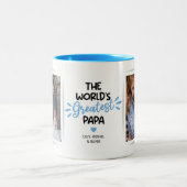 パもっとも偉大パ父の日2写真 ツートーンマグカップ (中央)