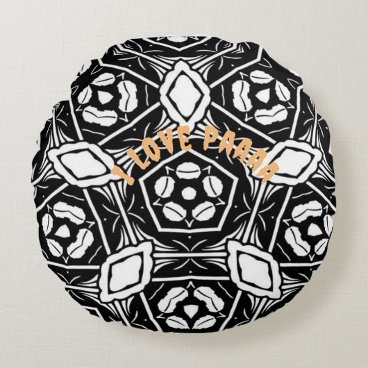 パアラグレユニークジュアリーリビングラウンドピローズ ラウンドクッション (正面)