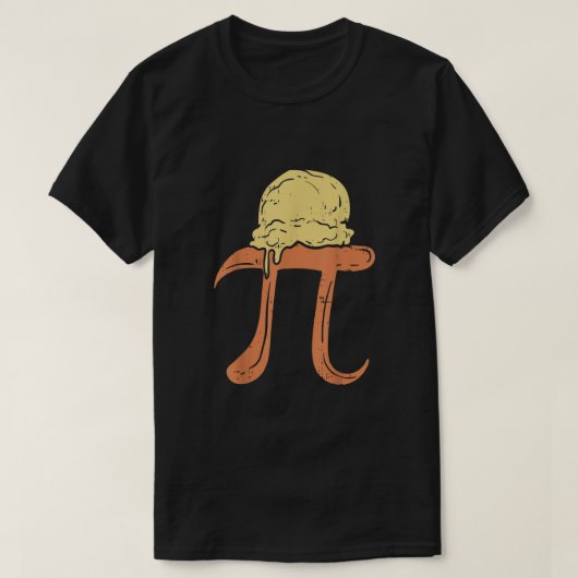 パイおもしろいアラモードシャツパイアイスクリーム数学の日 Tシャツ (デザイン正面)