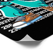 パイおもしろいシンボルダビング子供たち少年の青少年教え数学 ポスター (角)