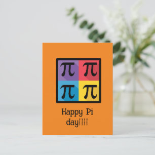 パイおもしろいデイヴィンテージおたくギークパイ3.14かわいい ポストカード