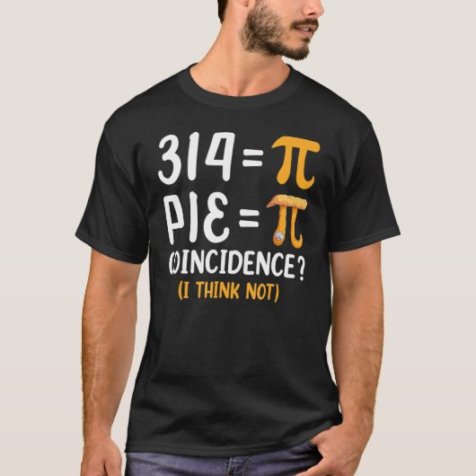 パイおもしろいデイ円先生シャツ、パイ記号M Tシャツ (正面)