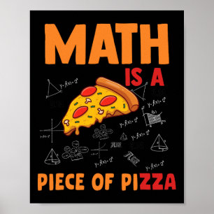 パイおもしろいデイ数学はピザの数学とPizの一部である ポスター
