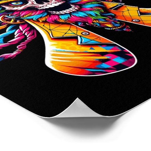 パイおもしろいデイ海賊帽の記号Math Matheeカラフル ポスター (角)