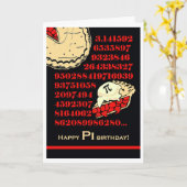 パイおもしろいデイ誕生日、パイのスライスをつかむ カード (黄色い花)