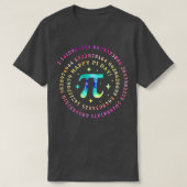 パイおもしろいデースパイラルパイ数学絞り染め先生男性を表示 Tシャツ (デザイン正面)