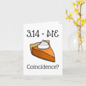 パイおもしろいデー3.14と同等の円あいさつ カード (黄色い花)