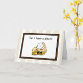 パイおもしろいプンハッピーアニバーサリーロマンチックなユーモア カード (黄色い花)