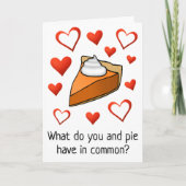 パイおもしろい恋人ハートハッピーバレンタインデー カード (正面)