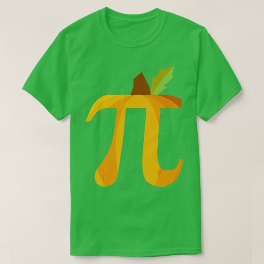 パイかぼちゃパイ数学おかしいハロウィンパイ日Math L Tシャツ (デザイン正面)