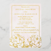 パイかわいらしニーフローラブライダルシャワー実在 箔招待状 (正面)