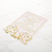 パイかわいらしニーフローラブライダルシャワー実在 箔招待状 (回転した状態)