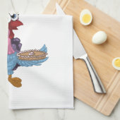 パイが付いているトルコ キッチンタオル (四つ折り)