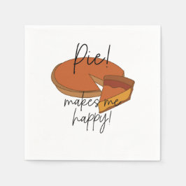 パイが私を幸せなパイパーティー スタンダードカクテルナプキン