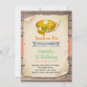 パイとしてのパーティーの招待 招待状 (正面)