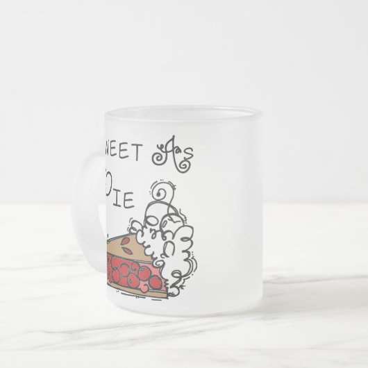 パイとして菓子 フロストグラスマグカップ (正面左)