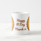 パイとコーヒーを持ってPiマグカップを持っている コーヒーマグカップ (中央)