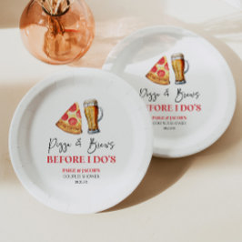 パイとビール Before I Do's カップルシャワー ペーパープレート