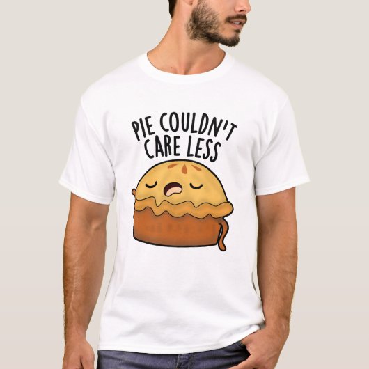 パイなんてどうでもいい 面白い食べ物のダジャレ Tシャツ (正面)