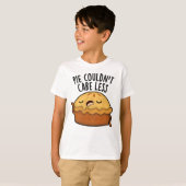 パイなんてどうでもいい 面白い食べ物のダジャレ Tシャツ (正面フル)