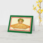 パイに焼き込められた カード (黄色い花)